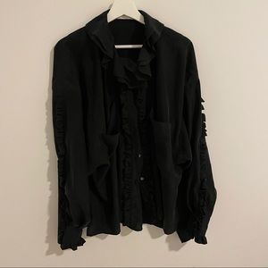 Faith Connexion Frill Silk Shirt